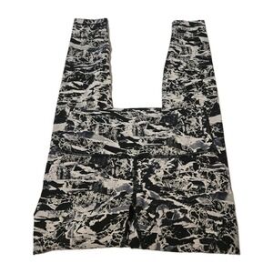 Lululemon Wunder Under Full-On Luxtreme Leggings Black White Marble Size 6